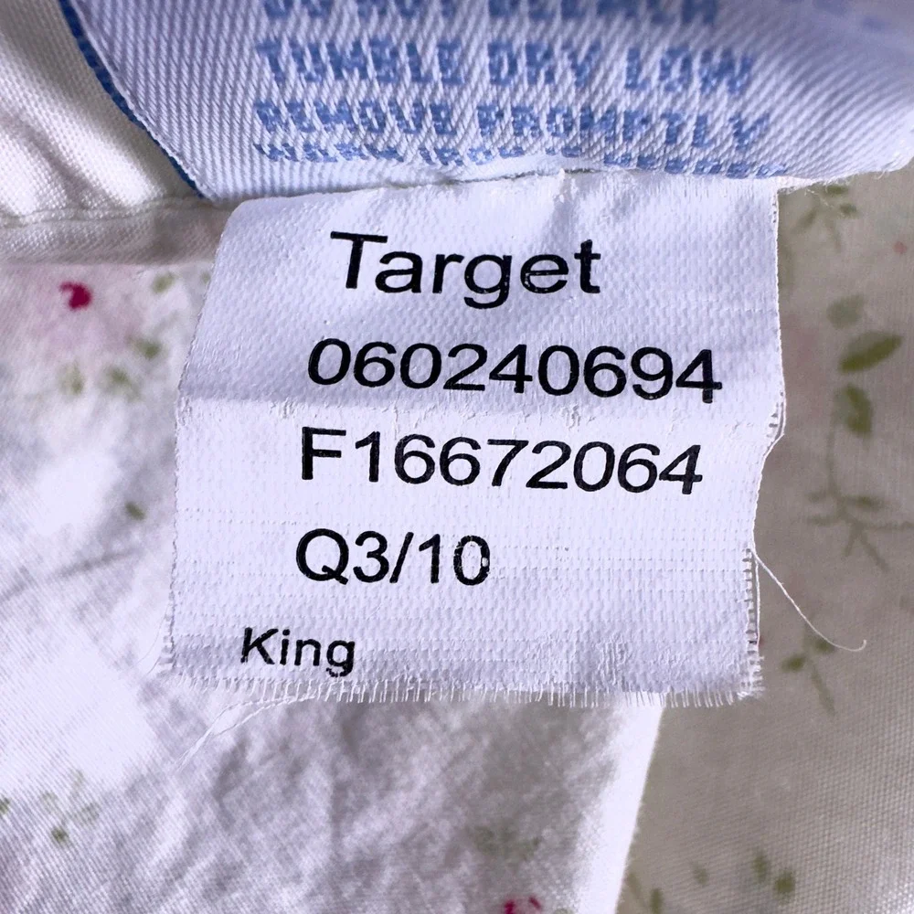 Rachel Ashwell Simply Shabby Chic Belle Hydrangea Blue KING Duvet & Ruffle Shams